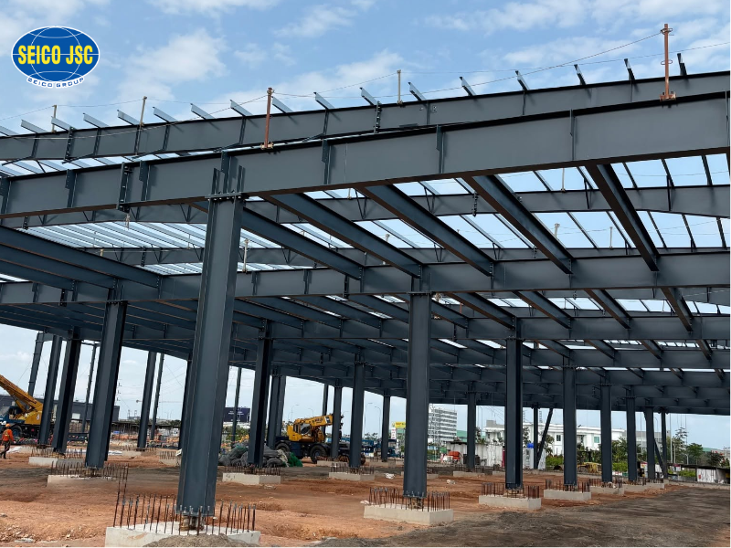 Hệ kết cấu chính của kết cấu nhà thép tiền chế