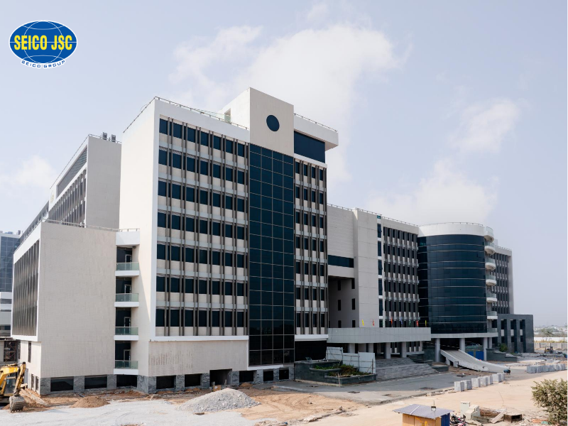 Bệnh viện đa khoa Nam Định - một trong những dự án nhà khung thép tiền chế do SEICO thực hiện