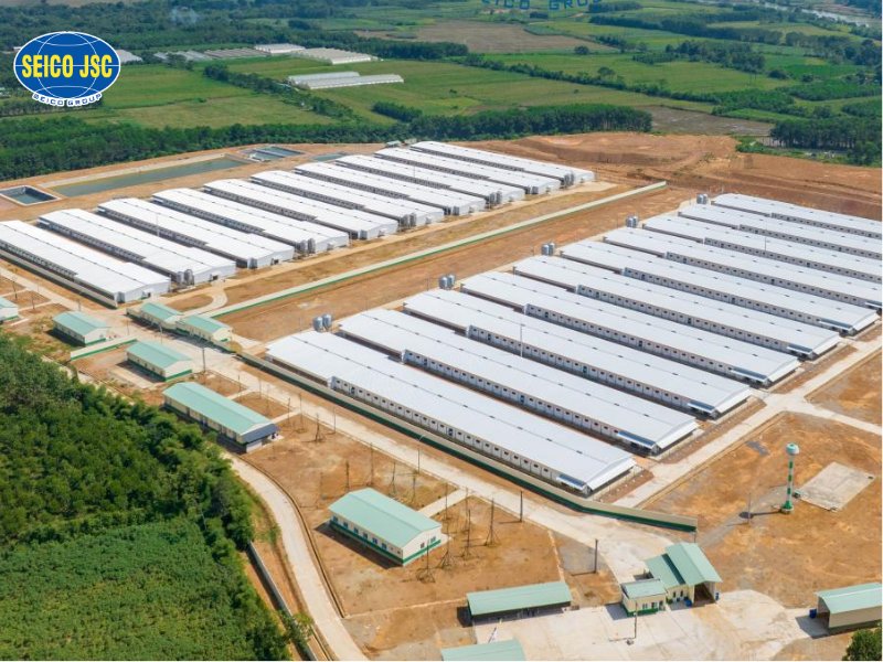 Nhà nhẹ chăn nuôi SEICO - hơn 20 năm kinh nghiệm kết cấu thép Nhà nhẹ chăn nuôi SEICO - hơn 20 năm kinh nghiệm kết cấu thép