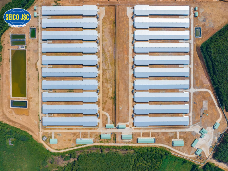 Kết cấu thép nông nghiệp - trại gà eco xã thọ thanh 